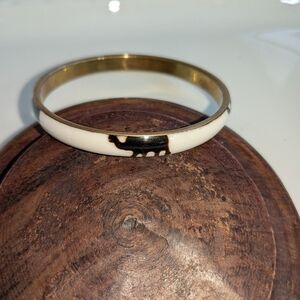 Brass Bracelet with elephants and Ivory like a inlays